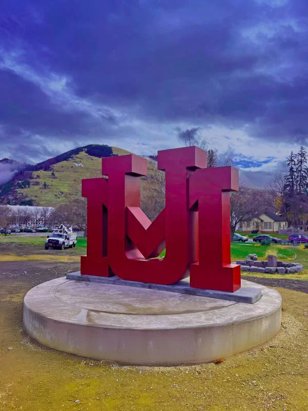 An image of the University of Montana exterior signage.